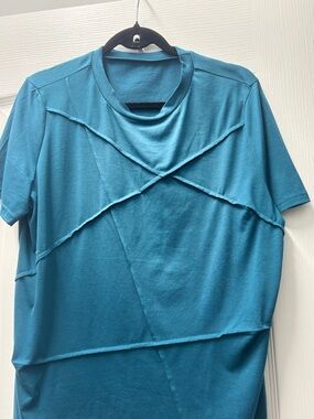 SHEIN Teal Short Sleeve Crew Neck Tee